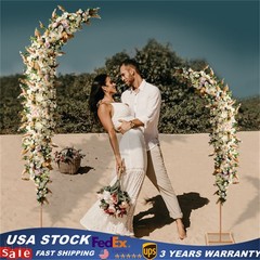 Gold Metal Floral Display Frame Curved Top Backdrop Stand Wedding Arch Events