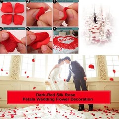 1000 Lifelike Black Silk Rose Petals for Wedding & Party Decor – Fade Resistant