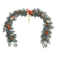 275cm Flower Garland Handmade Rattan Artificial Floral Garland For Wedding Party