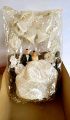 Vintage 1950s Bride & Groom Wedding Cake Topper w/Original Box Custom Built