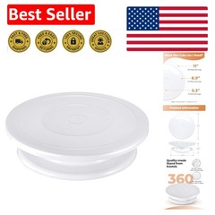 Smooth 360° Rotation Cake Stand – Perfect for Decorating & Displaying Cakes