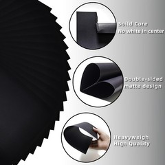 30 Sheets Black Cardstock, 8.5 x 11 8.5×11 inch, Cardstock 30 Sheet