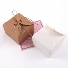 100x White Black Kraft Paper Box Cake Donut Cookie Favor Box Product Packing Box