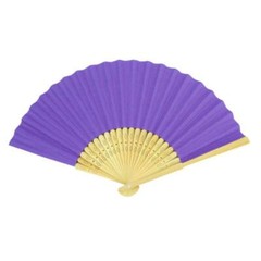 PAPER HAND FAN 8.25″ Color Choice GOOD QUALITY Bamboo Folding Pocket Purse NEW