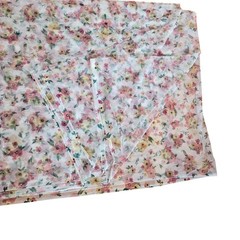 Floral Pastel Sheer Tulle Fabric Yardage 200 X 62 Romantic Cottage Sewing Craft