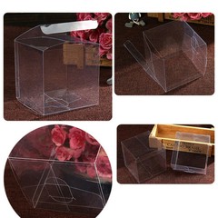 50pcs Transparent Plastic Gift Box PVC Box Gift Packaging Wedding Birthday