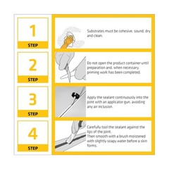 Sikaflex 1a 20 oz Sausage Kit with AWF PRO Caulking Gun – White, Pack of 1