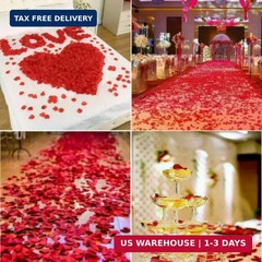 CODE FLORIST 2200 PCS Dark-Red Silk Rose Petals for Romantic Night,Wedding,Propo