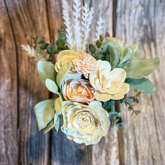 Sola Wood Wedding Floral Centerpieces Set of 3 Mason Jar Bridal Shower Decor