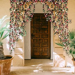 2Pcs 16.4Ft Flower Garland Artificial Rose Vines for Bedroom, Cute Fake
