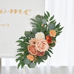 Terracotta & Champagne Wedding Arch Flower Kit – 2 Floral Swags for Decor