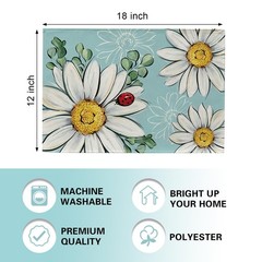 Croar Spring Summer Daisy Flower Placemats 12»X18», Spring-daisy