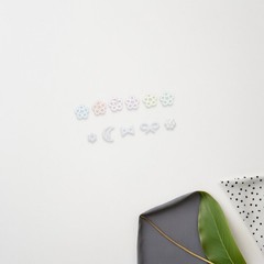 600 Pcs Heart Ornament Craft Nail Charm for Headwear