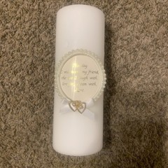 Pre-O White unity pillar candle “ This Day I Will Marry My Friend “/wedding/Rom