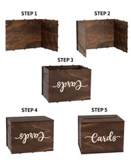 1 PCS Wood Wedding Card Box With Lid Envelope Money Gift Post Box 12×9 In