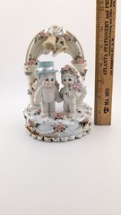 Vintage Dreamsicles Wedding Cake Topper Pastel Floral ‘Kristin’
