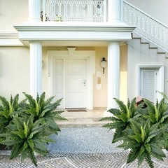 Artificial Boston Ferns Bush Plants Large, Set of 3 Large Artificial Ferns fo…