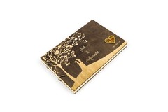 Personalized Wooden Wedding Guest Book, Rustic, Love Tree, Gift, Baltic Amber