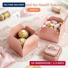 VGOODALL 50PCS Party Favor Boxes, 2.4″ x 2.4″ x 1.8″ 3D Butterfly Candy Boxes Pi