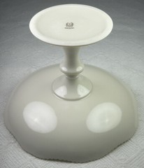 Lenox Cream Compote 24K Gold Beaded Trim 6” Pedestal Cookie Server 8.5” diam