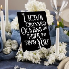Gothic Wedding Sign, Wedding Wooden Sign Stand 5x7inch, Gothic Wedding Decor,…