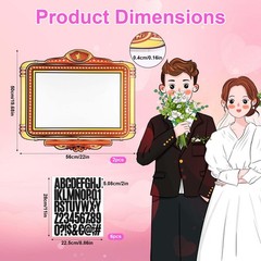 2pcs Wedding Bottle Service Signboard, (22 x 19.68) inch, multicolor
