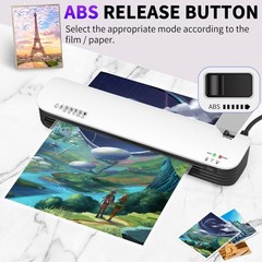 13″ Thermal Laminator, A3/A4 Anti-Jam Laminating Kit, 6-in-1 Multifunctional …