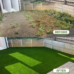 Heyroll Artificial Grass Thick Turf Rug 4 ft x 6 ft, 35MM Outdoor Indoor Fake…