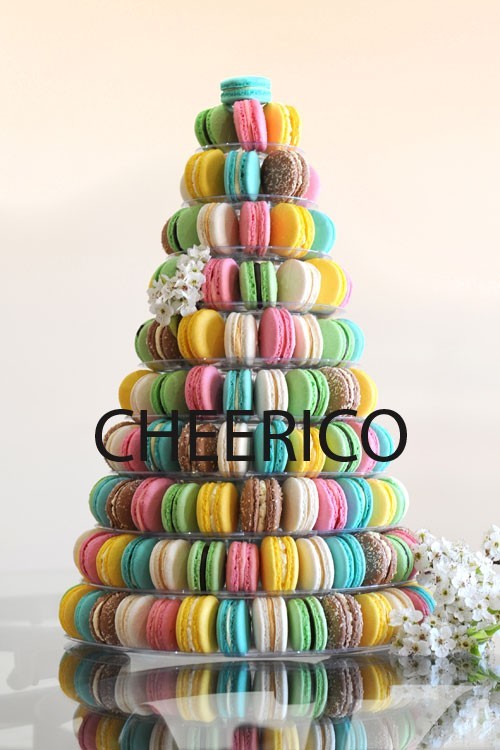 10 Tier Macaron Tower Macaron Stand for French Macarons by Cheerico Supplies.