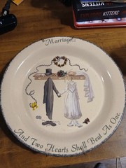 Home & Garden Party Wedding Marriage Serving /Display Plate Bride Groom W/hangar