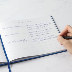 Useful Co. Classic Black Guest Book, Book Alternative for Party, Blue