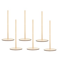 6 Sets Wooden Donut Rack Display Holder Beige Reusable for Table