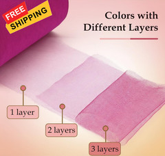 Miegecha 24 Colors Tulle Rolls 6” by 10 6 inches x 10 yards, Multicolor