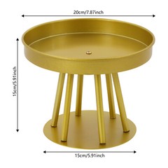 10Pcs 25/15cm Tall Gold Metal Flower Stand Circular for Table Centerpieces Decor