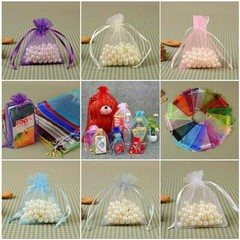 100/200 pcs Organza Wedding Party Favor Decoration Gift Candy Sheer Bags 4×6/3×4