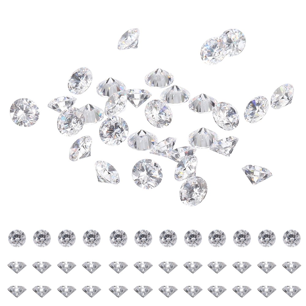 280Pcs Diamond Decoration Cubic Zirconia, 3A CZ Stones 1.0mm Loose Gems, Clear