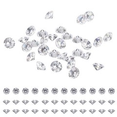 280Pcs Diamond Decoration Cubic Zirconia, 3A CZ Stones 1.0mm Loose Gems, Clear