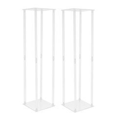2pcs Tall Elegant Decorative Vase Column Acrylic Flower Stand Display Wedding
