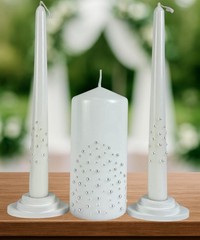 Magik Life Unity Candle Set – Wedding Ceremony Reception 6 Pillar Two 10 Taper