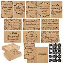 Affrolling 50 Pack Religious Christian Thank You Cards Bulk with Envelopes an…