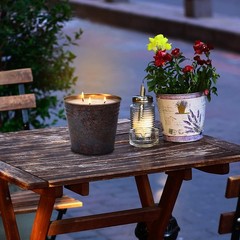 2 Packs Citronella Candle Outdoor Indoor, Large Candle, Brown Rust