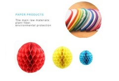 10-40pcs Multi-Color HoneyComb Tissue Paper Ball Lantern Pom Poms Wedding Decor