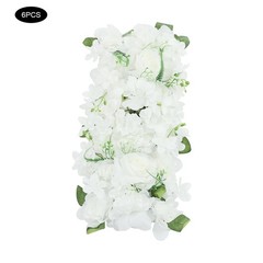6*Artificial Flower Wall Panel Floral Wall Backdrop Wedding Venue Decor 50*20cm