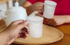 » OCCASIONS » 40 Mugs Pack, Heavyweight White with Gold Rim A8). Coffee Mug 8oz