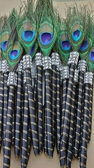 12Peacock Feather Pen FAVOR for Wedding,Sweet 16,Bridal Shower,Quinceañera,Party
