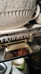 Silver Plated Marriage Certificate Holder/ With Stand 9 Inches