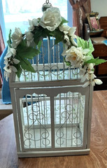White Bird Cage Wedding Shower Party Card Holder – Ring Pillow -Book for Ideas