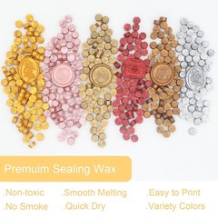 Wine Red Wax Seal Beads 1450pcs (1.1lb), Andotopee Premium Metallic Sealing W…