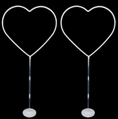 1set 163x69cm Wide heart shape Balloon Column Base And Plastic Poles Balloon …