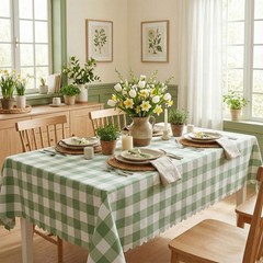 3 Pack Sage Green Gingham Tablecloths, 54 X 3 Pack,